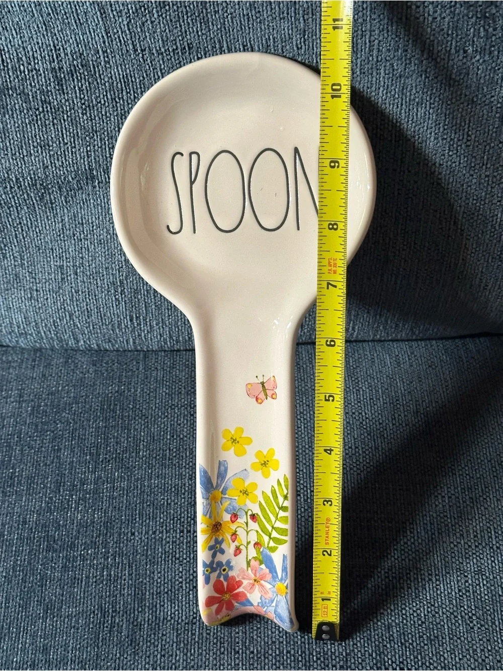 Rae Dunn Floral Ceramic Spoon Rest